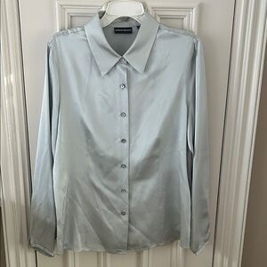 Valerie Stevens Light Gray Silk Blouse